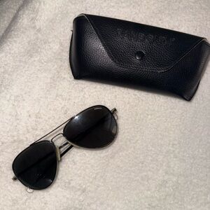 Randolph Black Aviator Sunglasses